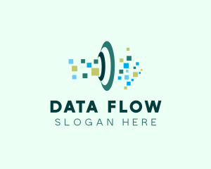 Arrow Pixel Data logo design