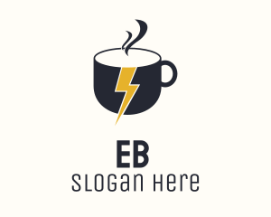 Coffee Shop - Coffee Lightning Bolt Energy logo design
