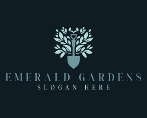 Shovel Plant Landscaping logo design