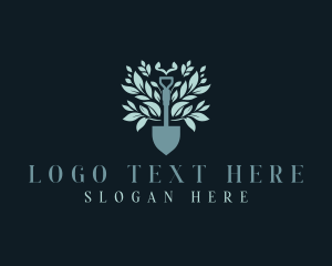 Plant - Shovel Plant Landscaping logo design