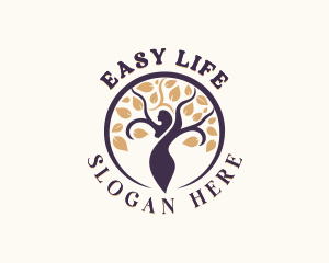 Woman Tree Organic Wellness logo design