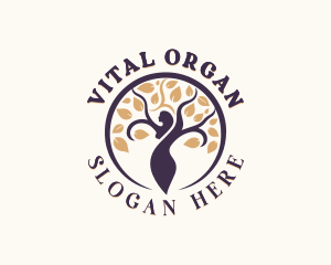 Woman Tree Organic Wellness logo design