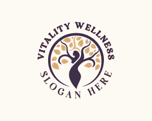 Woman Tree Organic Wellness logo design