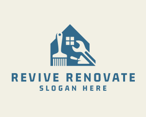 Renovate - House Construction Tools logo design