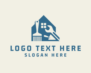 House - House Construction Tools logo design