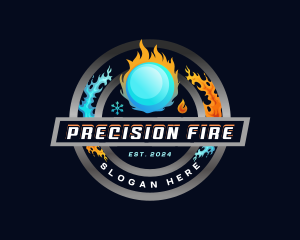 Ice Fire Ball logo design