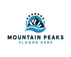 Mountain Peak Star logo design