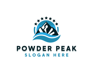 Mountain Peak Star logo design