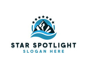 Mountain Peak Star logo design