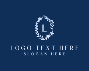 Events Place - Elegant Organic Floral logo design