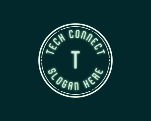 Neon Gaming Tech Logo