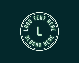 Techno - Neon Gaming Tech logo design