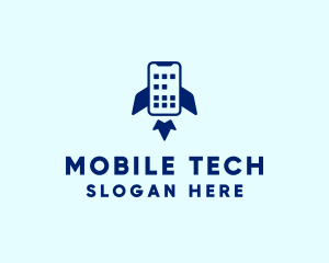 Mobile - Mobile Phone Rocket logo design
