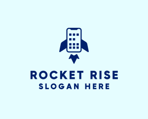 Mobile Phone Rocket  logo design