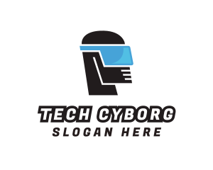 Cyborg - Goggles Robot Cyborg logo design