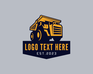Construction - Transport Dump Truck Vehicle logo design