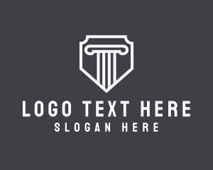 Post - Architecture Pillar Shield logo design