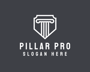 Architecture Pillar Shield logo design