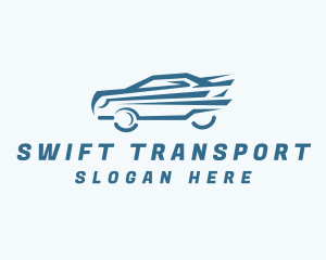 Blue Car Transport logo design