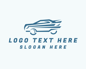 Fast - Blue Car Transport logo design
