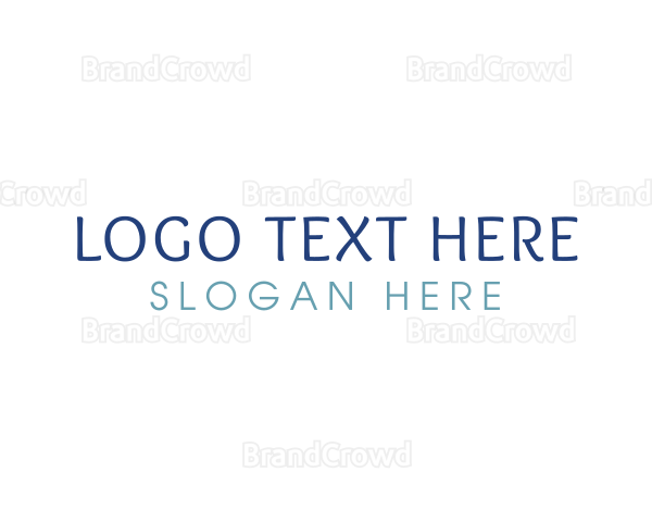 Blue Generic Wordmark Logo