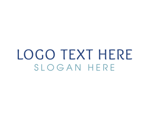 Blue And White - Blue Generic Wordmark logo design