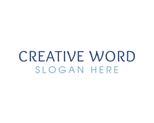 Word - Blue Generic Wordmark logo design