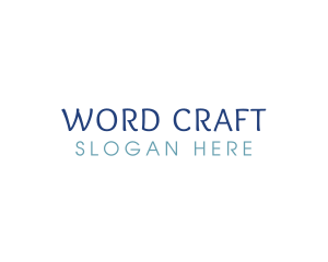 Word - Blue Generic Wordmark logo design