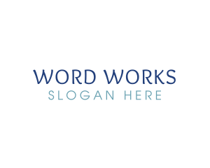 Word - Blue Generic Wordmark logo design