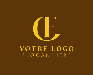 Golden - Modern Elegant Business Letter CF logo design