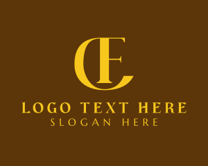 Typography - Modern Elegant Business Letter CF logo design