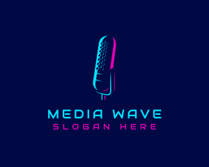 Broadcast - DJ Broadcast Microphone logo design