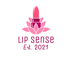 Lip - Pink Natural Lipstick logo design