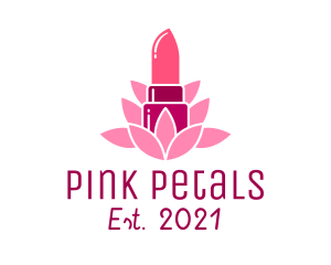 Pink Natural Lipstick logo design