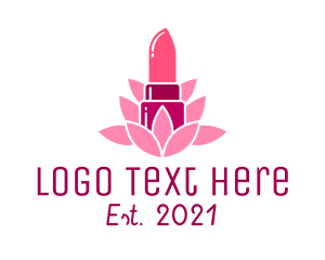 Service - Pink Natural Lipstick logo design