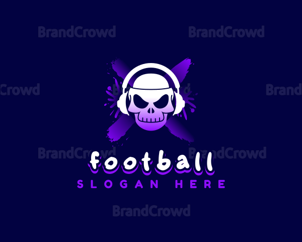 Gaming Skull Headset Logo
