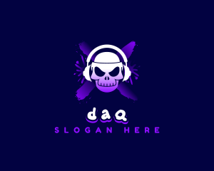 Gaming Skull Headset Logo