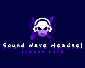 Headset - Gaming Skull Headset logo design