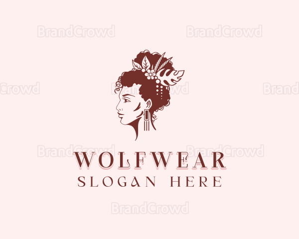 Woman Hairdresser Salon Logo