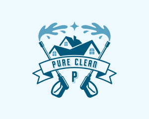 Pressure Cleaner Sanitation logo design