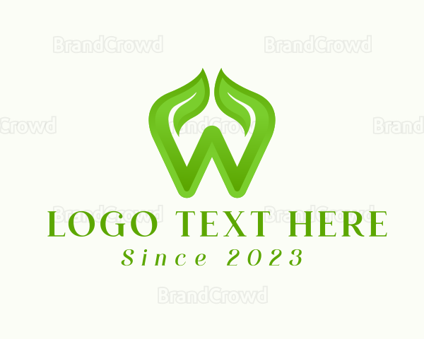 Herbal Gardening Letter W Logo
