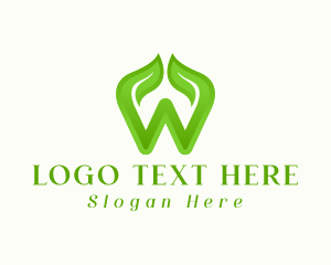 Herbal Gardening Letter W  Logo