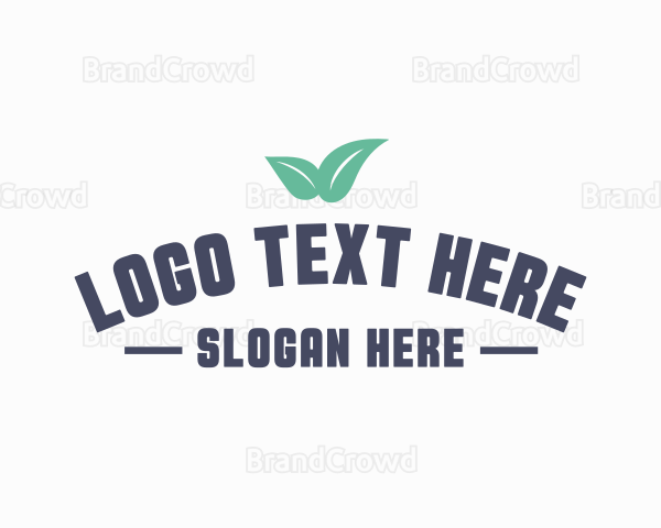 Leaf Curve Wordmark Logo