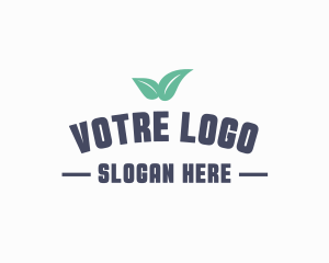 Market - Leaf Curve Wordmark logo design