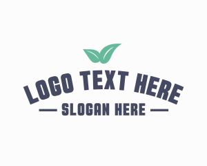 Vegan - Leaf Curve Wordmark logo design