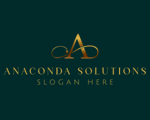 Luxury Fashion Letter A logo design