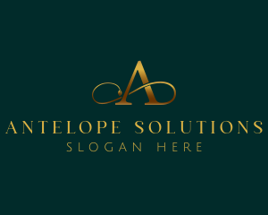 Luxury Fashion Letter A logo design