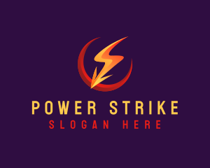 Lightning Bolt Strike logo design