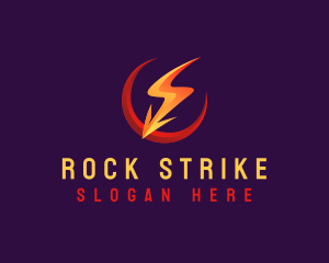 Lightning Bolt Strike logo design