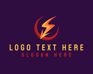 Powerbank - Lightning Bolt Strike logo design